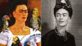 Mexická malířka Frida Kahlo namalovala řadu svých autoportrétů.