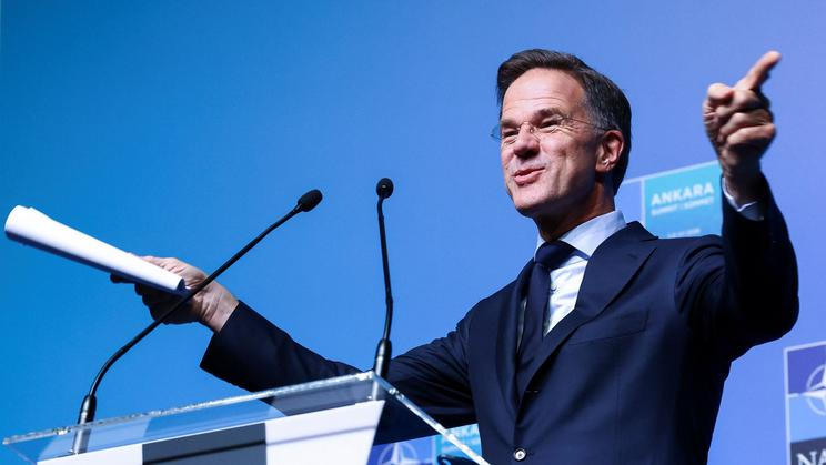 NATO Secretary General Rutte holds a press conference ahead of a NATO leaders summit in Ankara