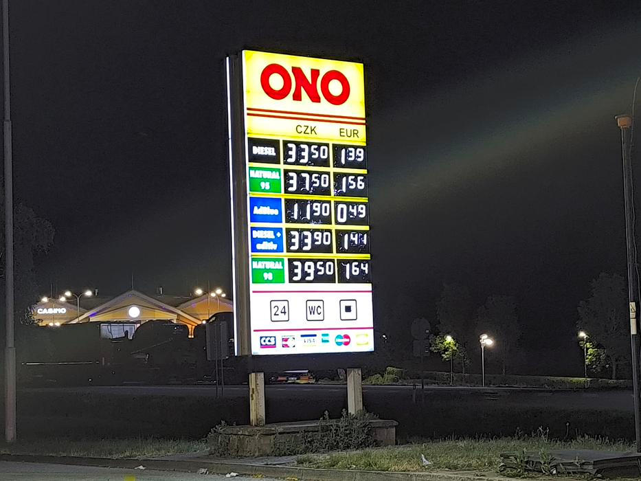 Ceny PHM při cestě do Chorvatska