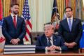 FILE PHOTO: U.S. President Donald Trump speaks in the Oval Office at the White House