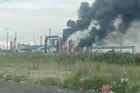 Fire at Omsk oil refinery as the region's governor says the province came under attack from Ukrainian drones