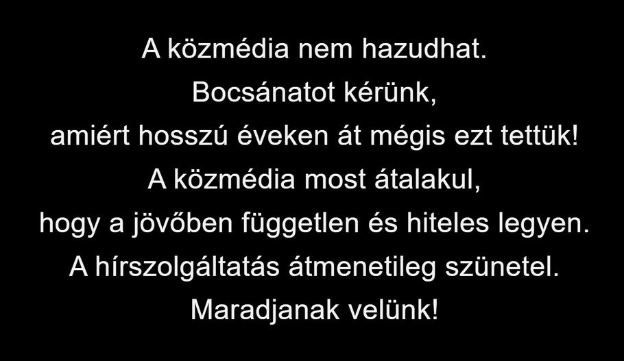 Vzkaz, kterým divákům předalo nové vedení MTVA.