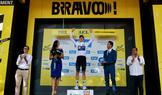 Český cyklista Mathias Vacek v bílém dresu po čtvrté etapě Tour de France 2026