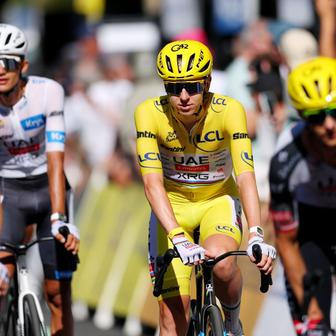 Tadej Pogačar na konci čtvrté etapy Tour de France 2026
