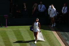 Naomi Ósakaová a Karolína Muchová před čtvrtfinále Wimbledonu 2026