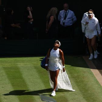 Naomi Ósakaová a Karolína Muchová před čtvrtfinále Wimbledonu 2026