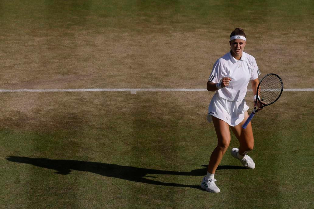Radost Karolíny Muchové ve čtvrtfinále Wimbledonu 2026