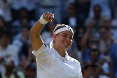 Karolína Muchová slaví postup ze čtvrtfinále Wimbledonu 2026.