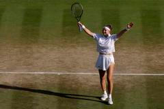 Karolína Muchová slaví postup ze čtvrtfinále Wimbledonu 2026.