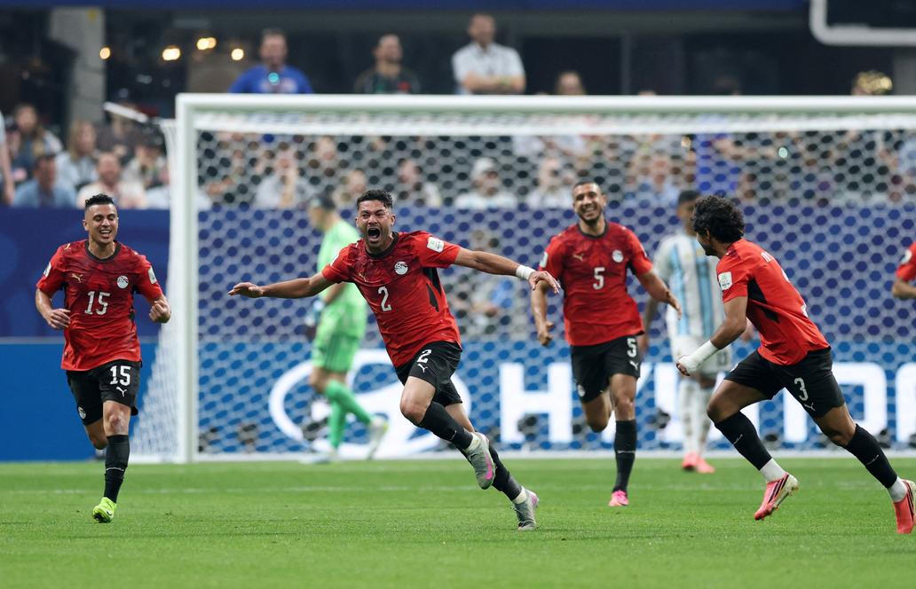 Radost egyptských fotbalistů v osmifinále MS 2026