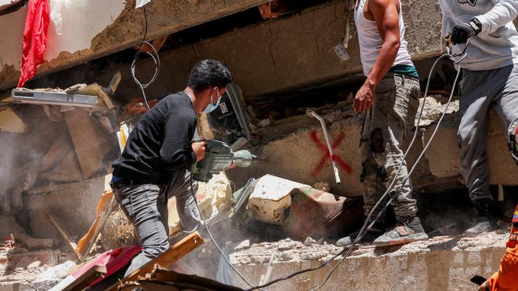 Aftermath of earthquakes in La Guaira