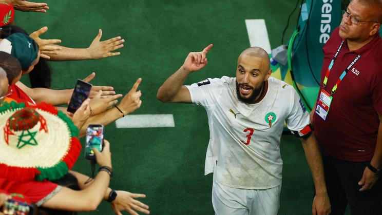 Marocký obránce Nussajír Mazráví na MS 2026