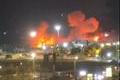 Smoke and flames rise after an explosion in Bandar Abbas