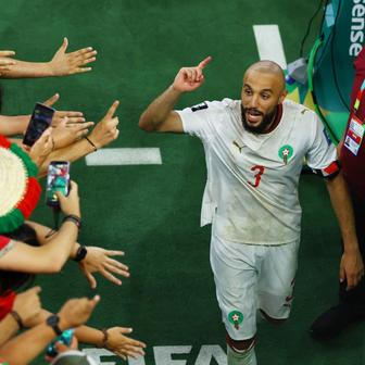 Marocký obránce Nussajír Mazráví na MS 2026