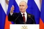 Russian President Vladimir Putin holds a press conference in Moscow