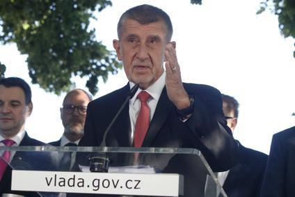 Premiér Andrej Babiš při půlročním bilancování své vlády 9. července 2026 