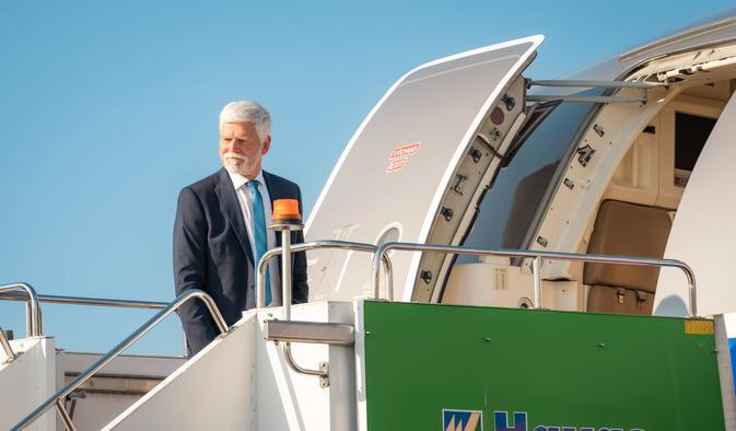 Prezident Petr Pavel před odletem ze summitu NATO v Ankaře, 8. července 2026