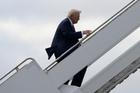 FILE PHOTO: U.S. President Donald Trump boards Air Force One at Palm Beach International Airport in West Palm Beach