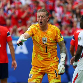 Jordan Pickford ve čtvrtfinále MS 2026 Anglie - Norsko