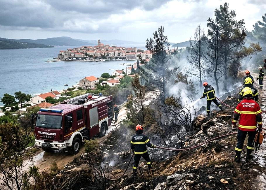 S plameny bojovalo přes 200 hasičů, více než 70 hasičských vozidel a dvě hasičská letadla Canadair.