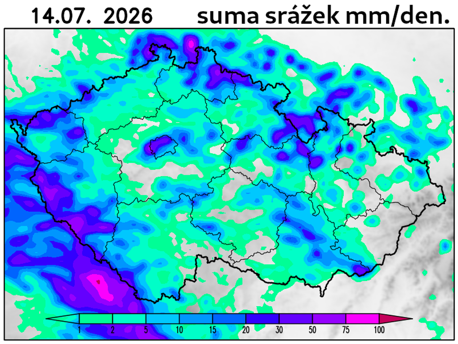 Bouřky zasáhnou celé Česko.