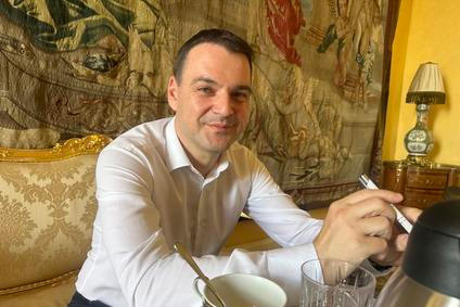 Ministr zahraničí Petr Macinka v rozhovoru pro Aktuálně.cz v červenci roku 2026.