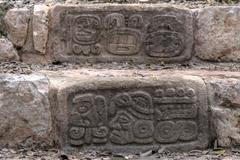 Stone,Carving,Mayan,Heiroglyphics,Glyph,Icon,(historic,Maya,Site,Oxkintok)