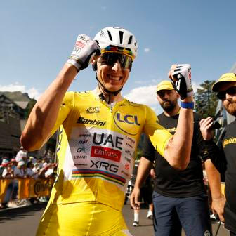 Tadej Pogačar po vítězné desáté etapě na Tour de France 2026