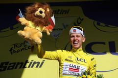 Tadej Pogačar po vítězné desáté etapě na Tour de France 2026