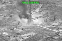Explosions at an unknown location, during what U.S. Central Command says are strikes on Iran