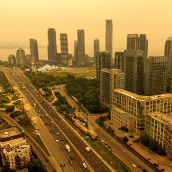 Wildfire smoke in Ontario 