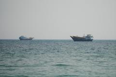 Vessels at the Strait of Hormuz, as seen from Musandam
