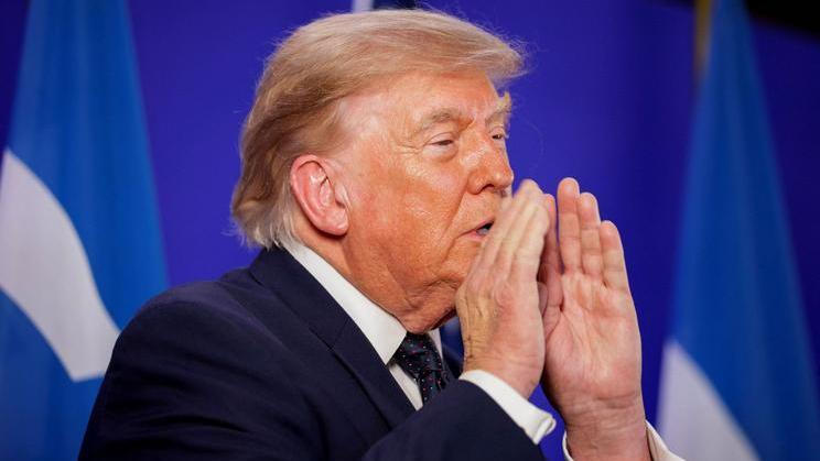Donald Trump během recepce FIFA v newyorské Trump Tower