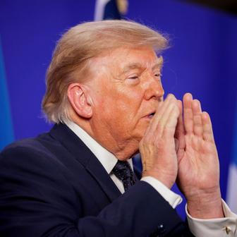 Donald Trump během recepce FIFA v newyorské Trump Tower