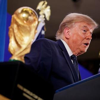 Donald Trump během recepce FIFA v newyorské Trump Tower