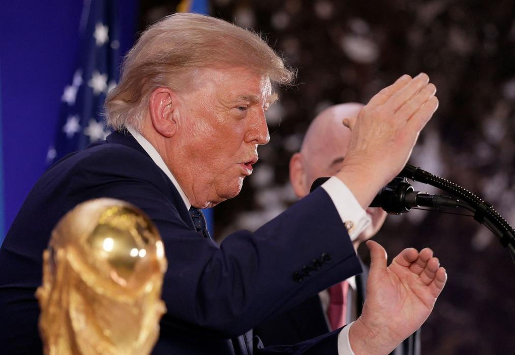 Donald Trump během recepce FIFA v newyorské Trump Tower