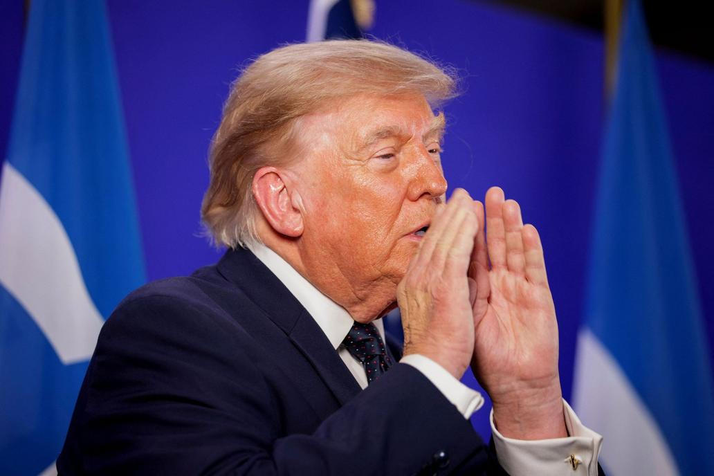 Donald Trump během recepce FIFA v newyorské Trump Tower