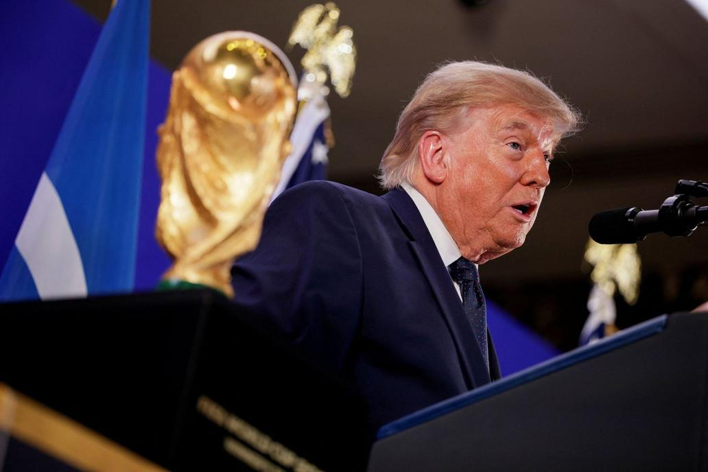 Donald Trump během recepce FIFA v newyorské Trump Tower