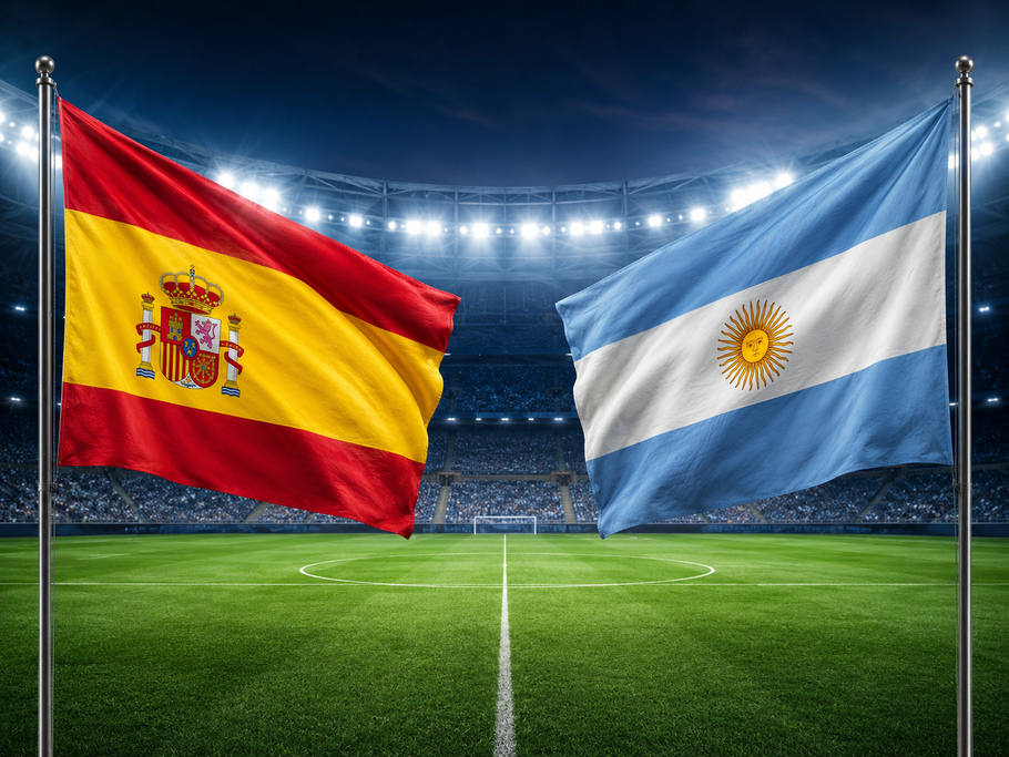 Španělsko proti Argentině – ilustrační foto