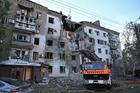 Aftermath of a Russian air strike in Zaporizhzhia