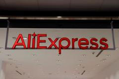 FILE PHOTO: The logo of AliExpress is pictured at AliExpress store, in Granada