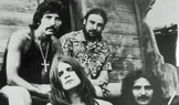 Ozzy Osbourne (vlevo dole) s kapelou Black Sabbath, 1972.