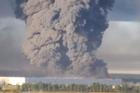 Smoke billows from a warehouse, after deadly Ukrainian drone attacks, as per regional governors, in Elektrostal