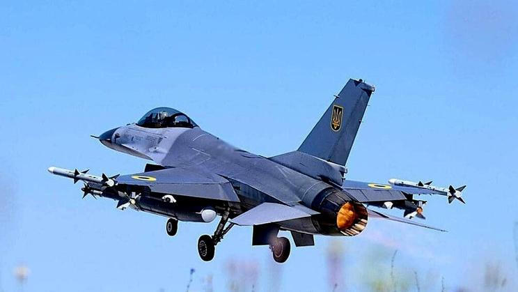 Stíhací letoun F-16 ukrajinské armády (na snímku) poprvé v přímém střetu sestřelil ruskou stíhačku Su-35. Ilustrační foto