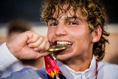 Zlatý desetibojař Sebastián Andrejev na ME atletů do 18 let v Rieti