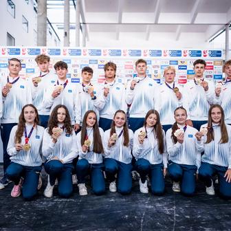 Čeští medailisté po příletu z ME atletů do 18 let v Rieti