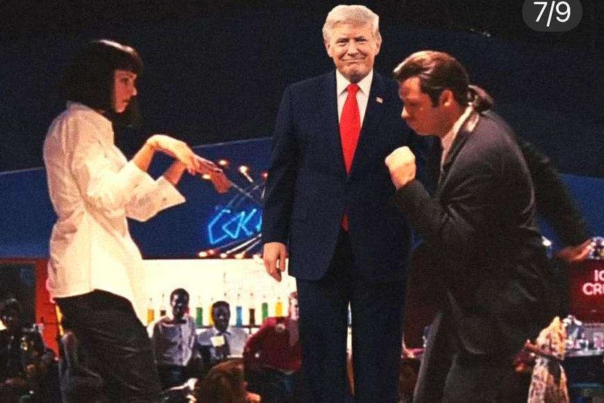 Měl předat pohár a odejít. Místo toho se Trump stal hlavní hvězdou memů
