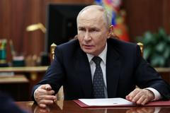Russian President Vladimir Putin meets with Yevgeny Balitsky, Moscow-installed governor of Russian-controlled parts of the Zaporizhzhia region, in Moscow