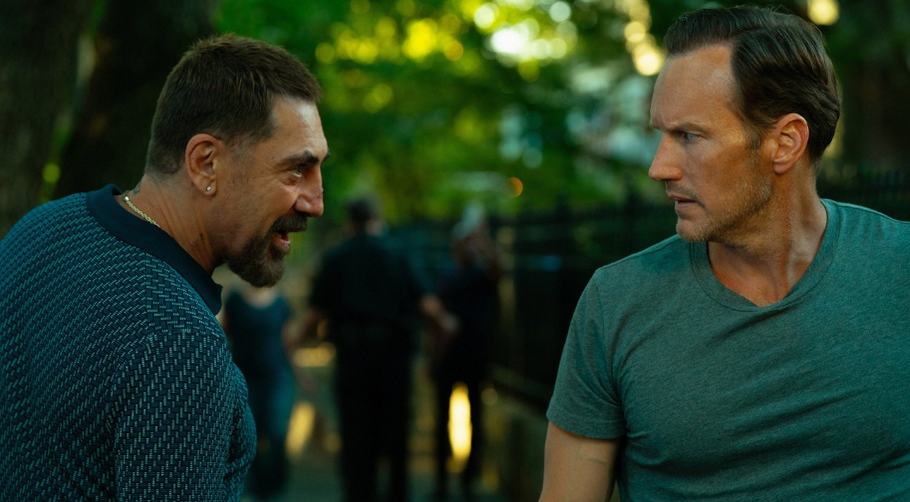 Javier Bardem jako Max Cady a Patrick Wilson coby Tom v minisérii Mys hrůzy (2026).