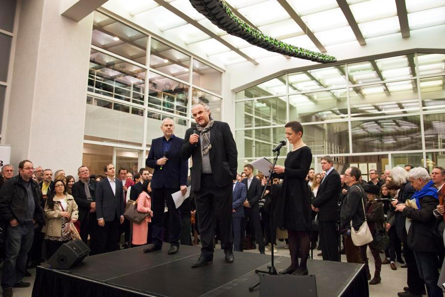 Jiří Fajt v březnu 2017 během grand openingu ve Veletržním paláci NG.
